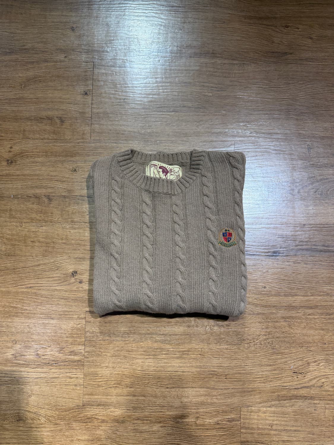 리넥츠 메리노울 케이블니트 브라운 상품이미지5