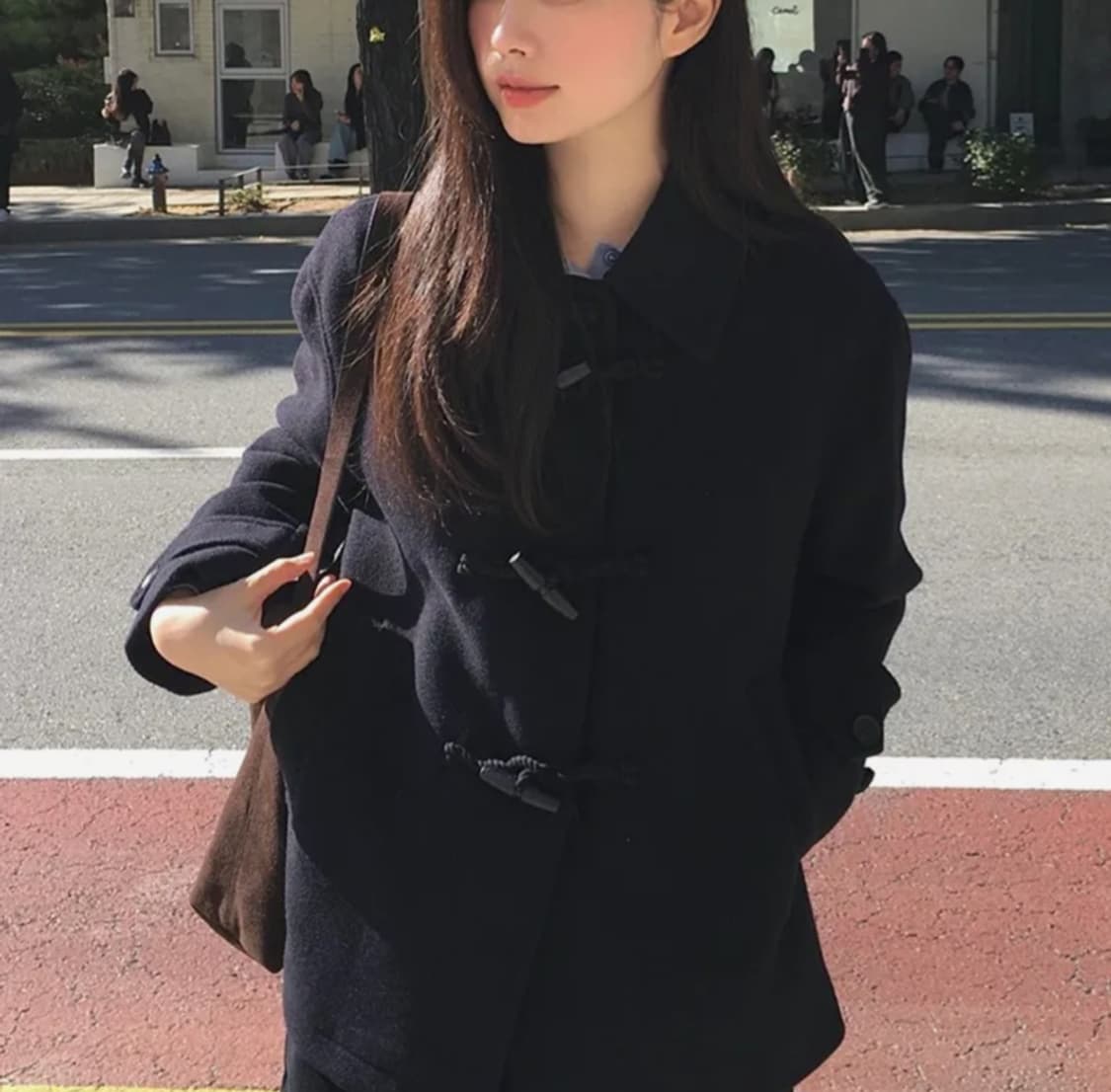 마인드브릿지 우먼 울라이크 오버핏 더플 하프 코트 상품이미지1