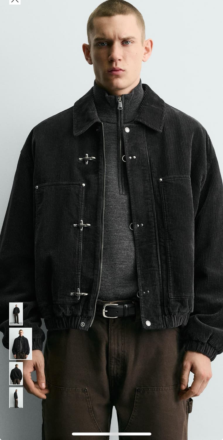 자라 코듀로이 토글 자켓 L 상품이미지2