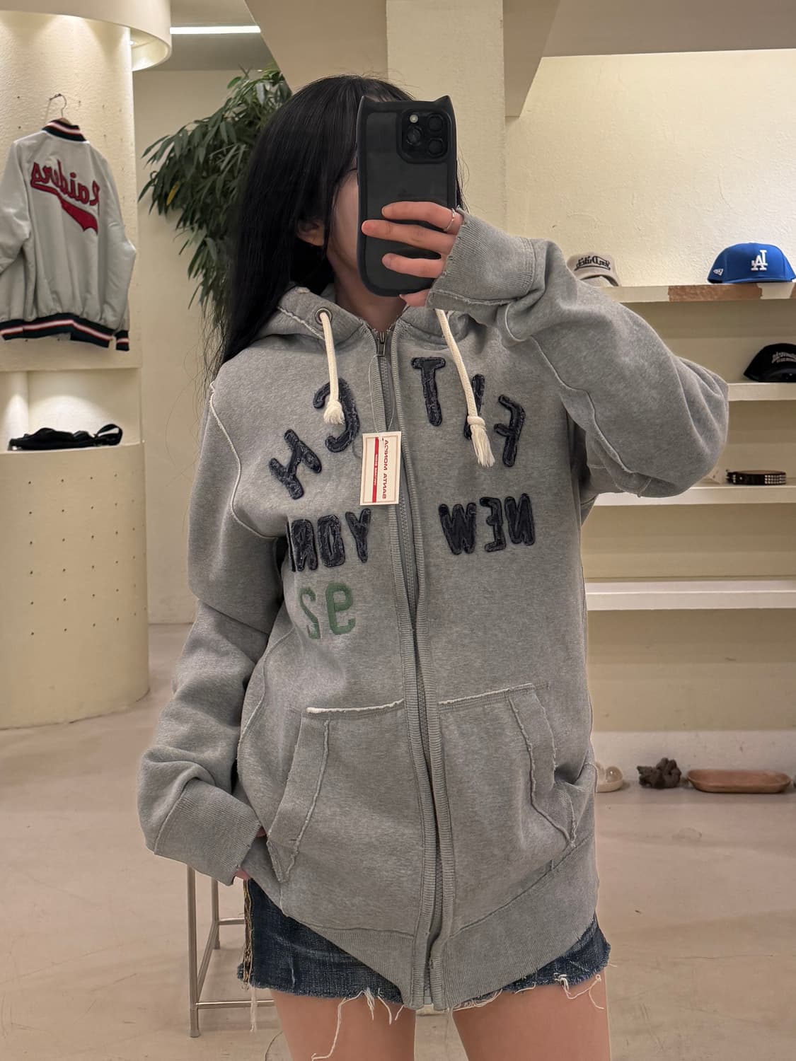 아베크롬비 아치로고 그레이 후드집업 U85 상품이미지1