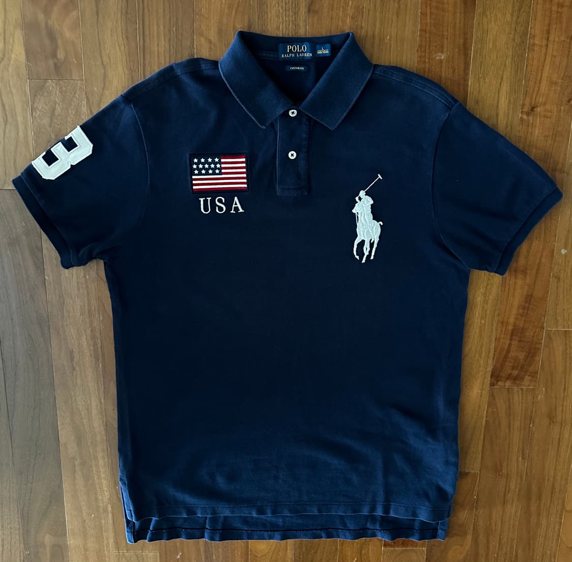폴로 랄프로렌 빅포니 성조기 커스텀핏 피케티 L 상품이미지1