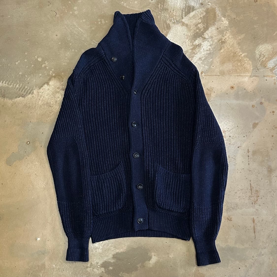 S 폴로랄프로렌 헤비코튼 네이비 숄카라 가디건 상품이미지2