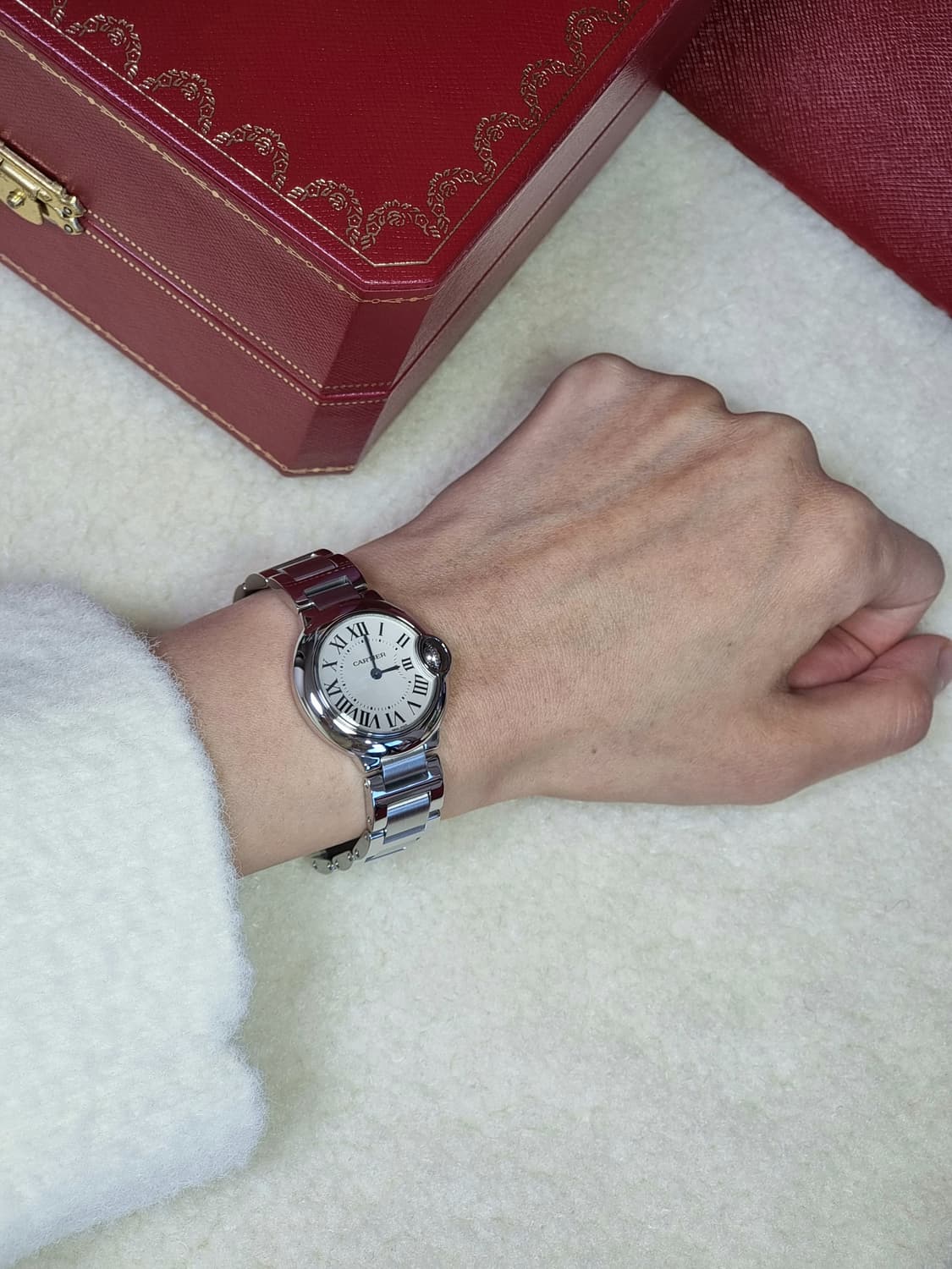 [신세계강남점 풀세트] 까르띠에 발롱블루 스틸 28mm 여성용 시계 08 상품이미지8