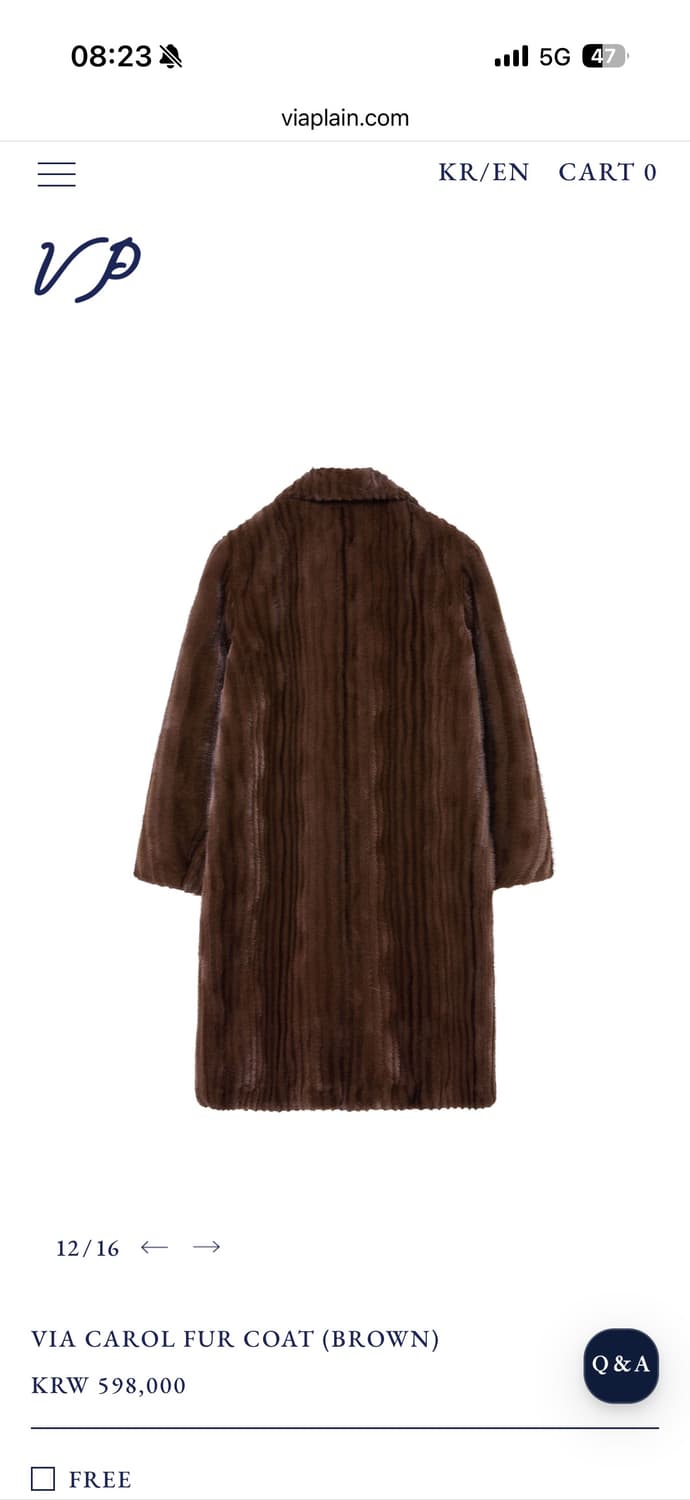 비아플레인 캐롤 퍼 코트  상품이미지2