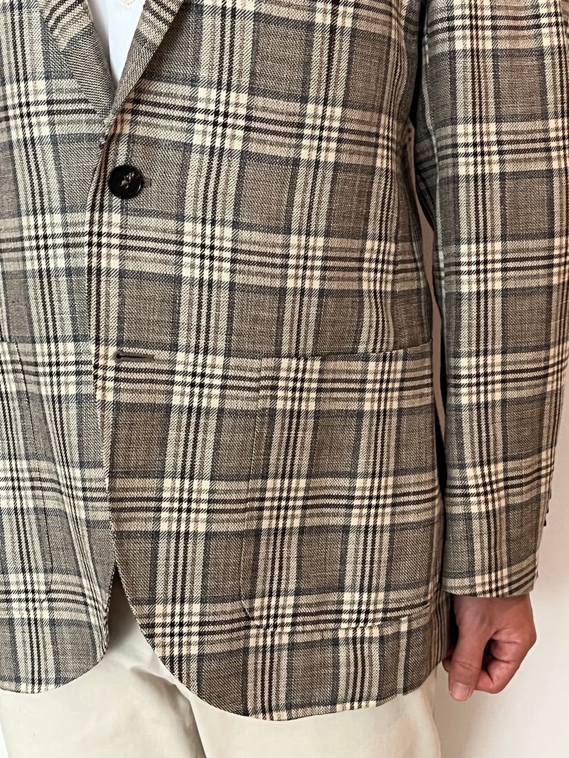 스피어 & 맥케이 울 체크 블레이저 FABRIC MADE IN ITALY 상품이미지8