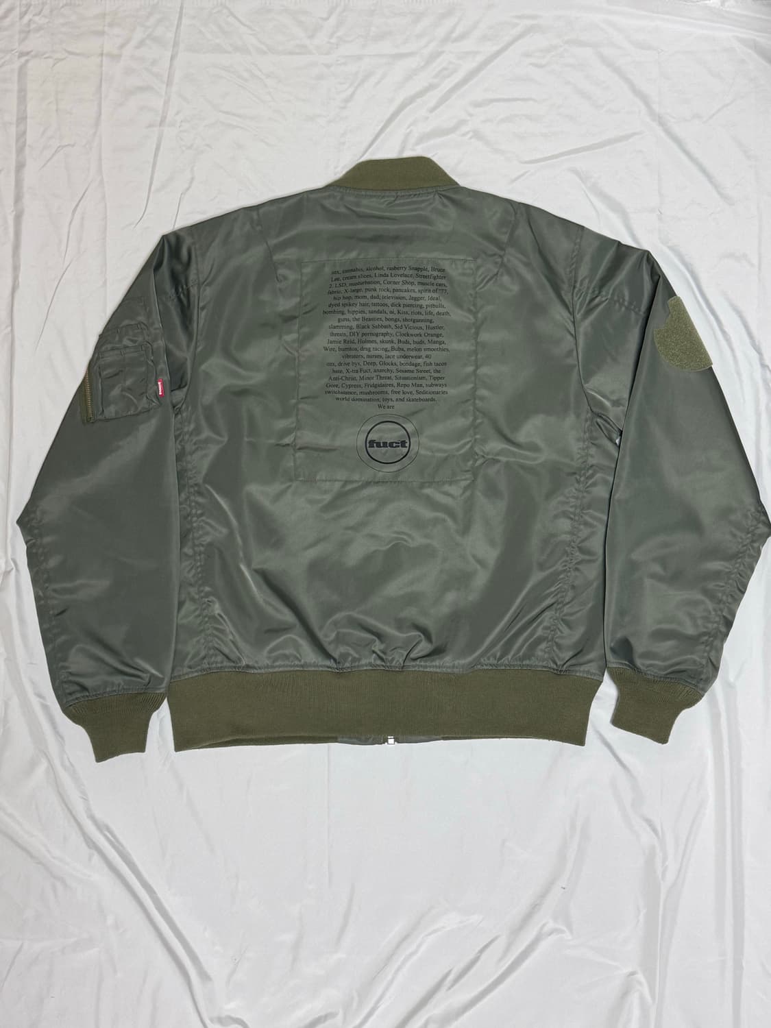 FUCT advertisement Ma-1 XL jacket 상품이미지2