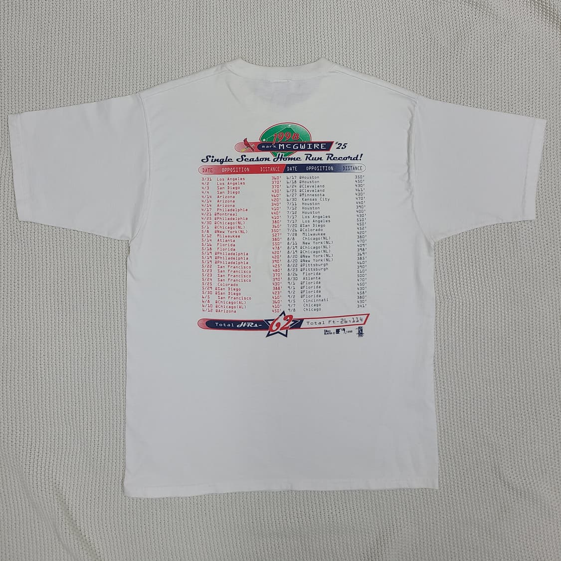 '90 MLB 마크 맥과이어 홈런 기념 티셔츠 상품이미지7