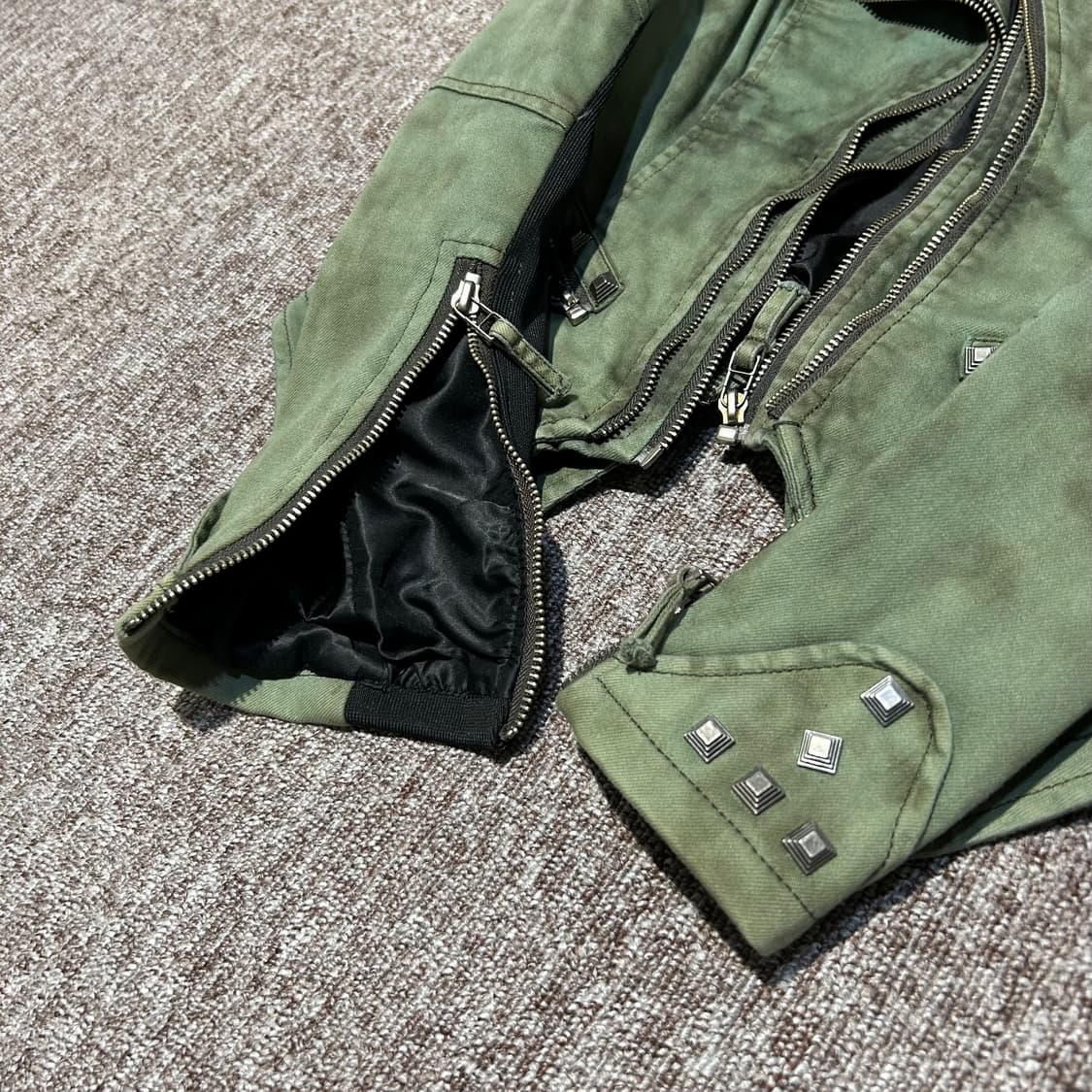 M) 스터드 라이더 지퍼 디테일 자켓 락 펑크 상품이미지6