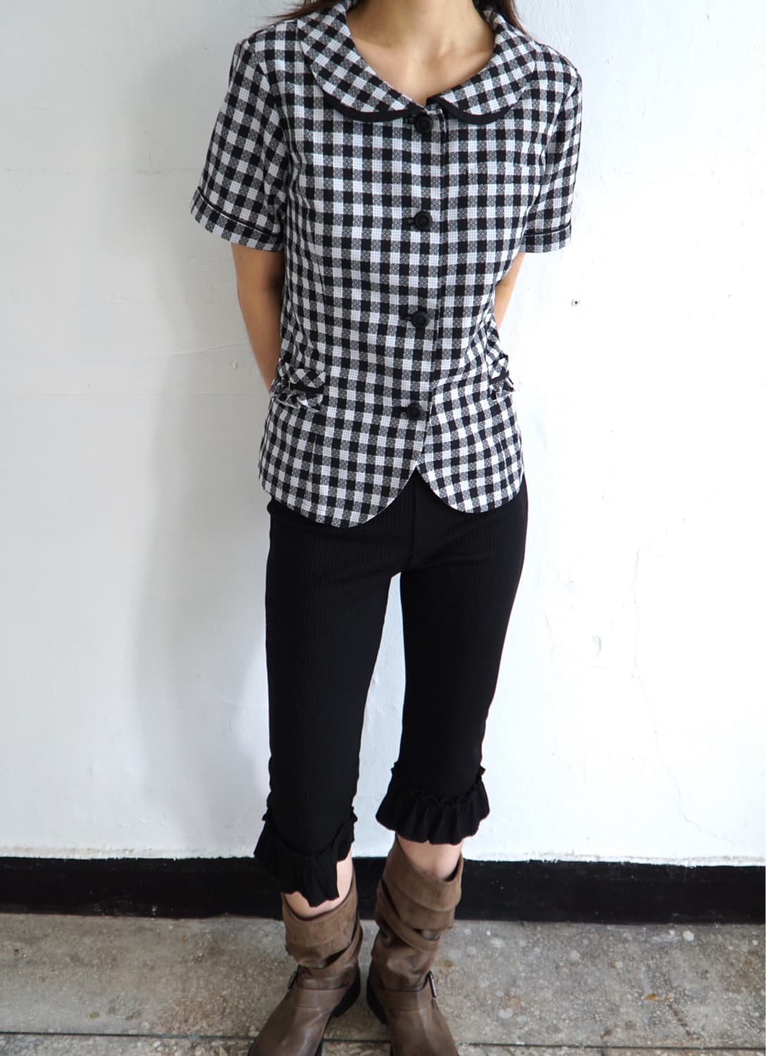 FOLK CHECKED BLOUSE  상품이미지2