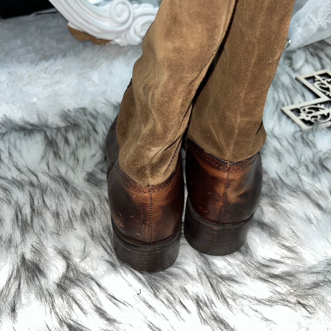 빈티지 브라운 롱 부츠 상품이미지6
