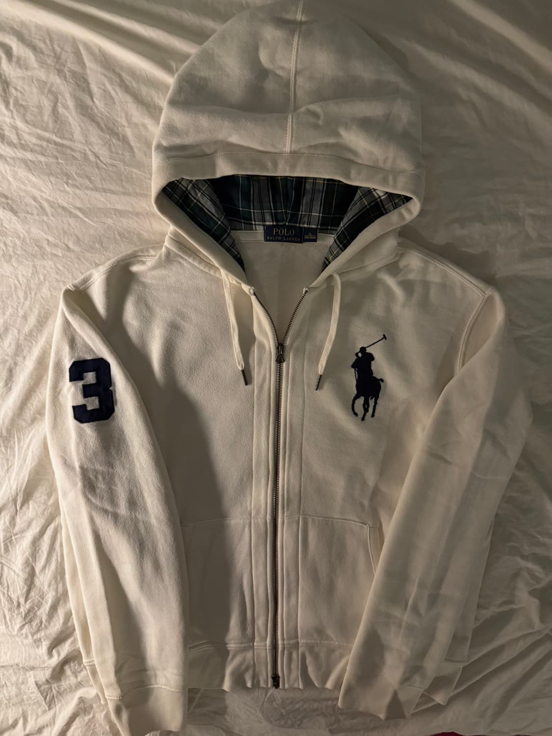 폴로 빅포니 후드집업 화이트 상품이미지2