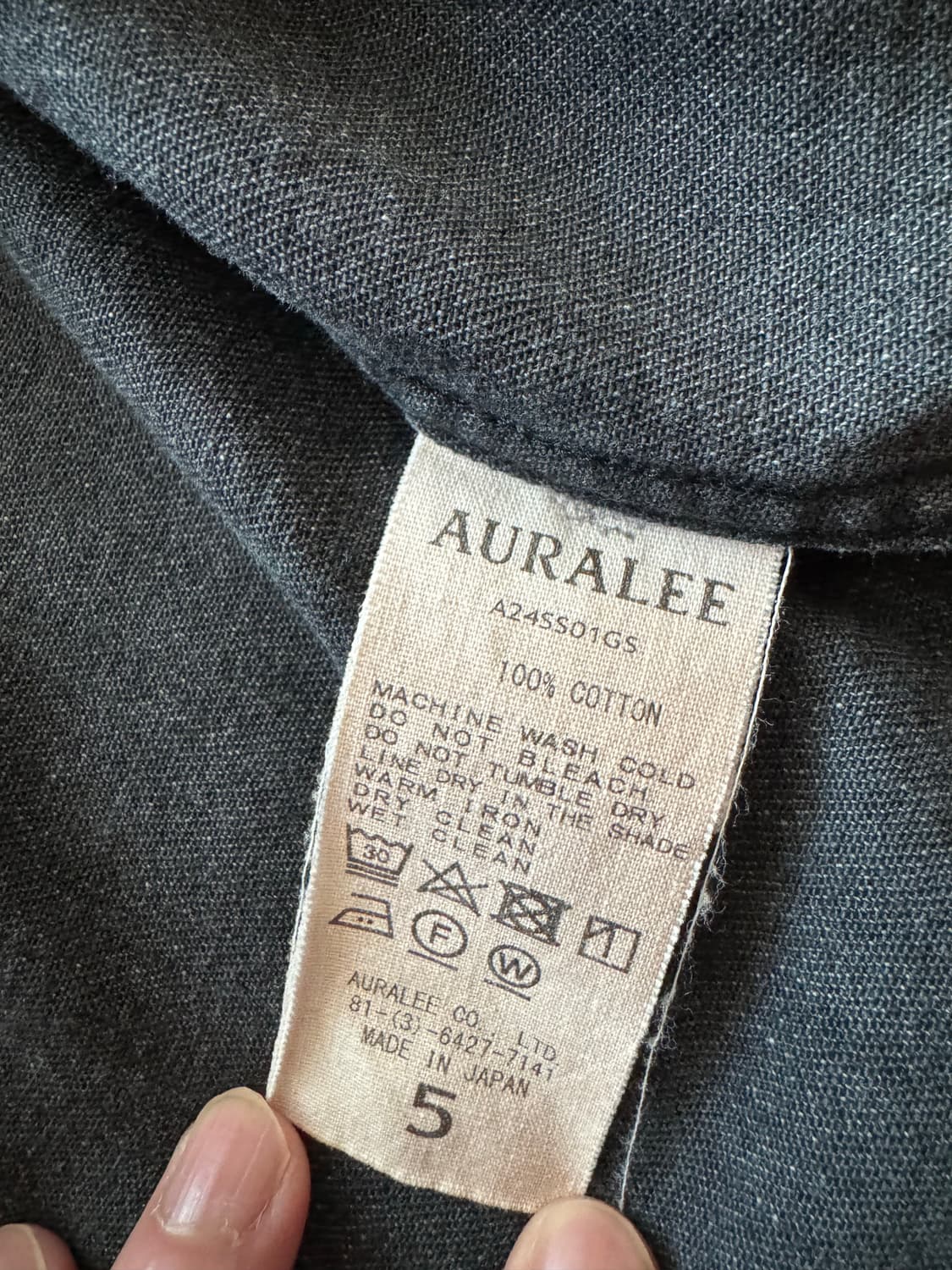 24ss 오라리 셀비지 슈퍼라이트 데님 셔츠 5 상품이미지3