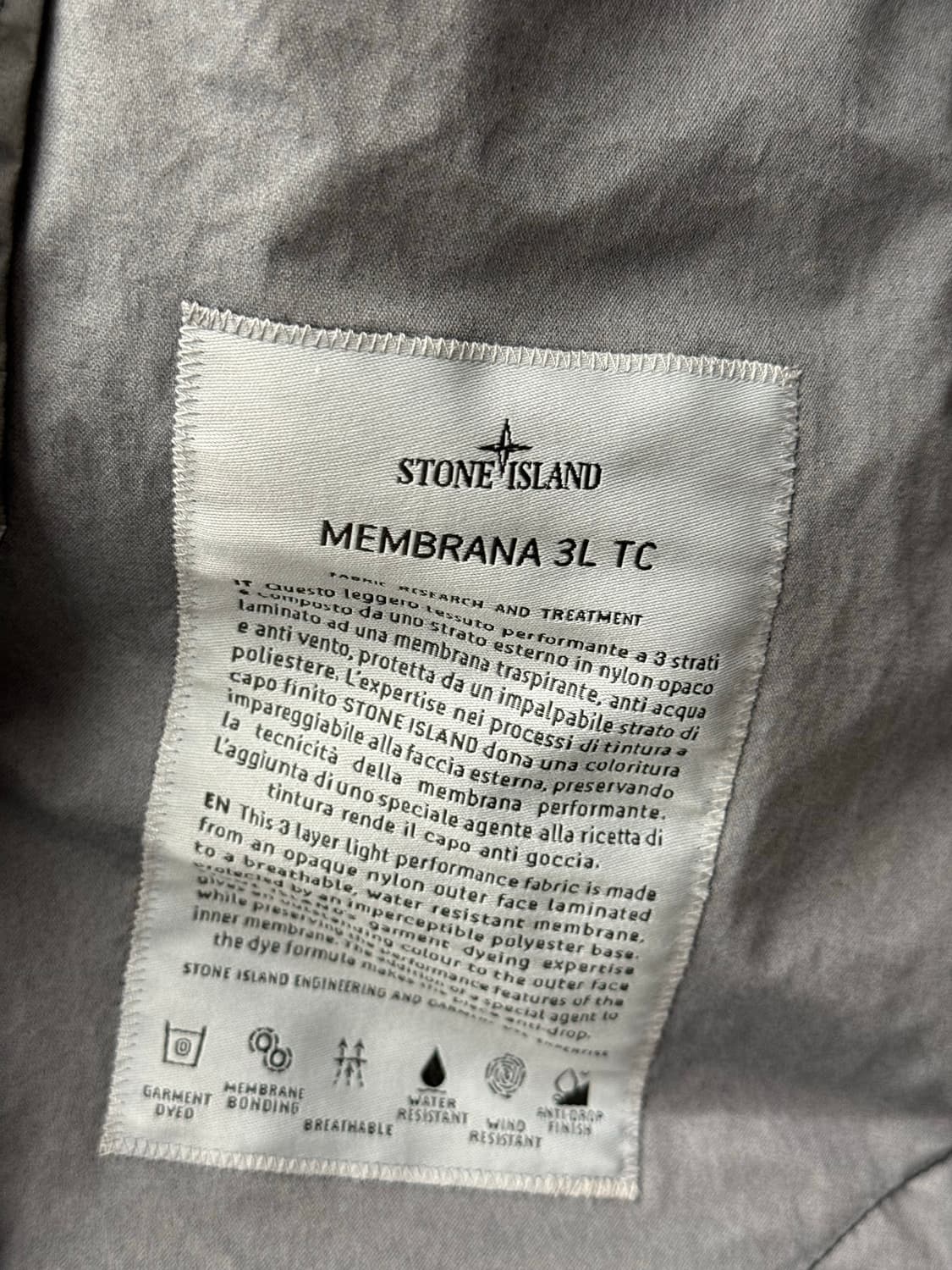 [M] 스톤아일랜드 멤브라나 3LTC 바람막이 상품이미지5