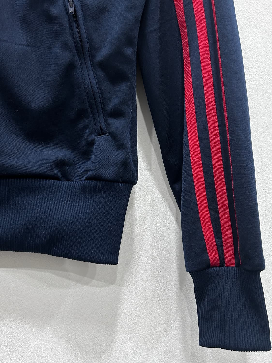 [90] 아디다스 파이어버드 져지 트랙탑 네이비레드 여성 90사이즈 상품이미지3