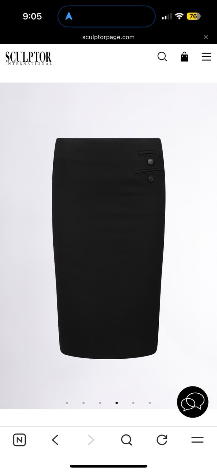 sculptor Tailored Wool Skirt Black 상품이미지4