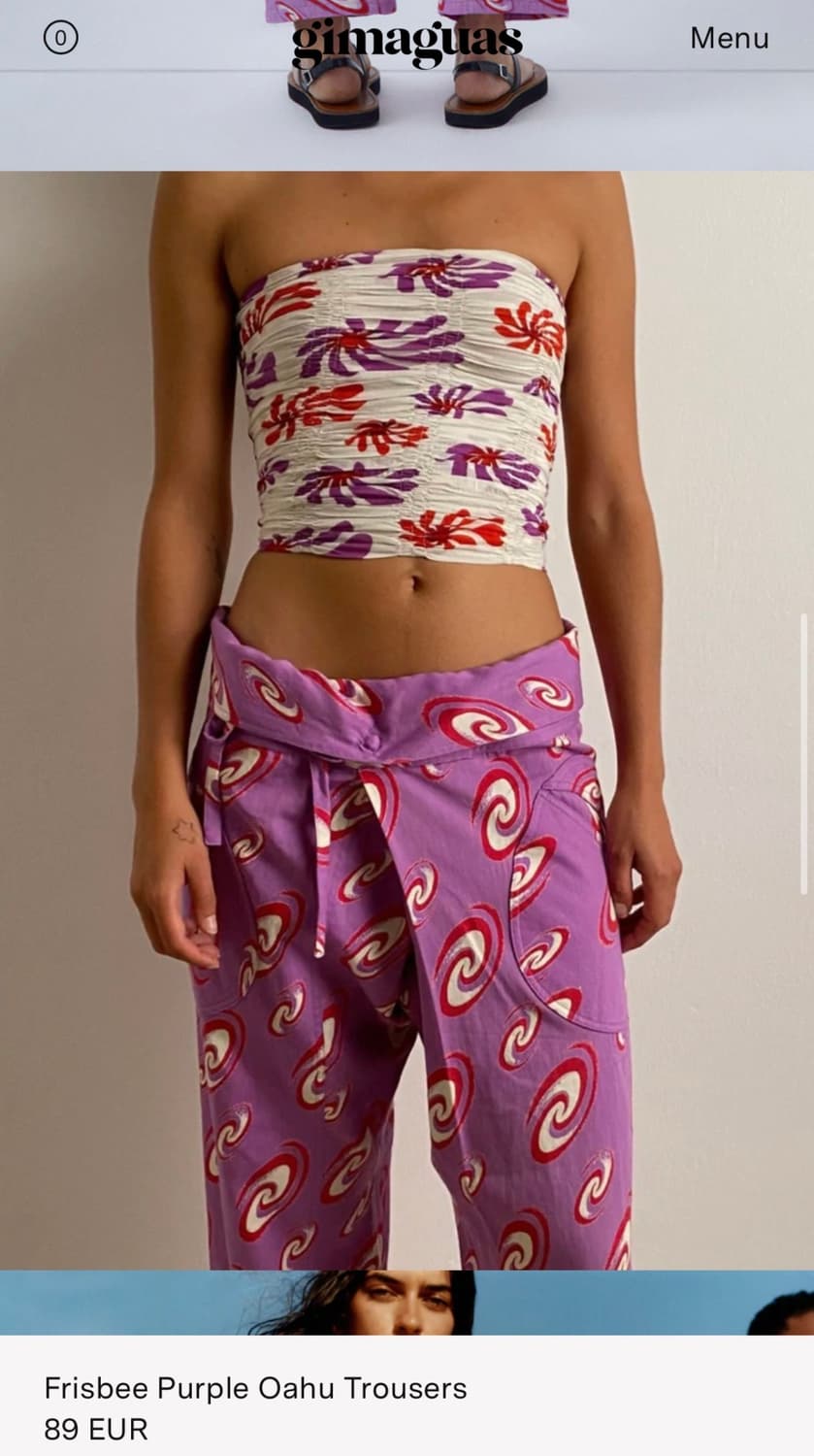 Gimaguas Frisbee Purple Oahu Trousers S 상품이미지1