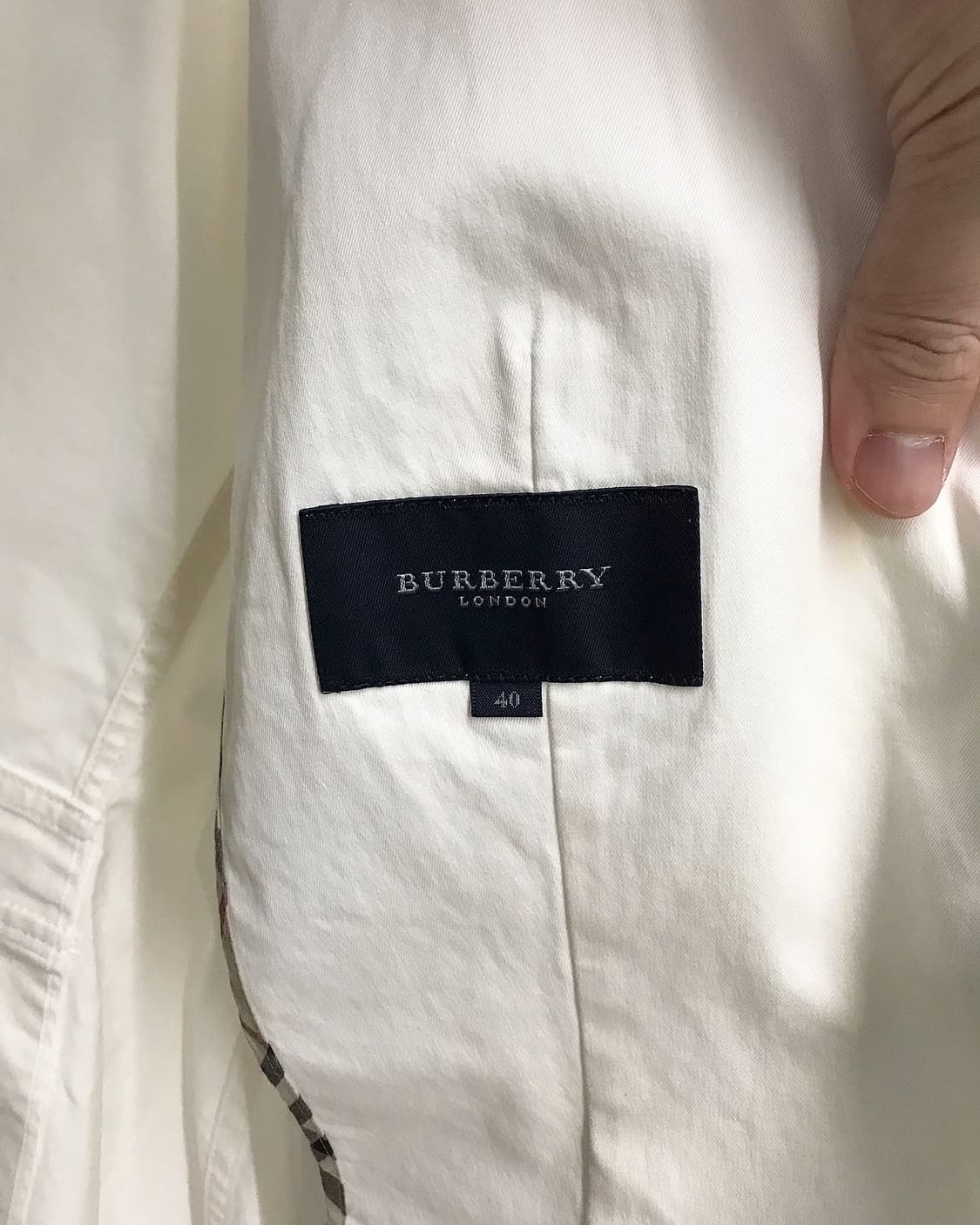 버버리 화이트 코튼 자켓 상품이미지3