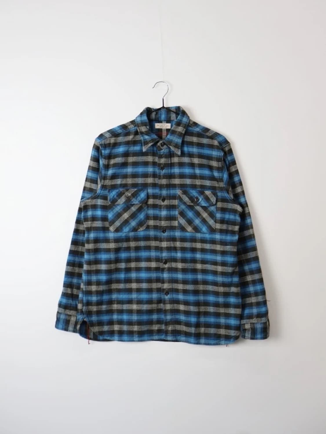Sugar Cane Blue Check Flannel Shirt 상품이미지3