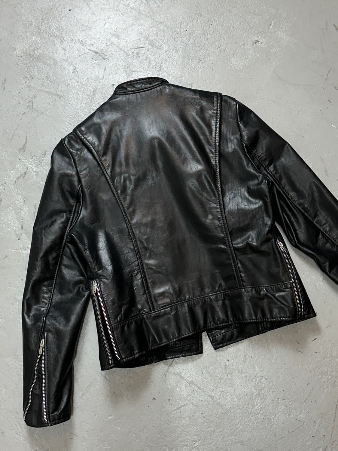 80's 브룩스 레더 카페레이서 자켓 빈티지 레더 자켓 상품이미지6