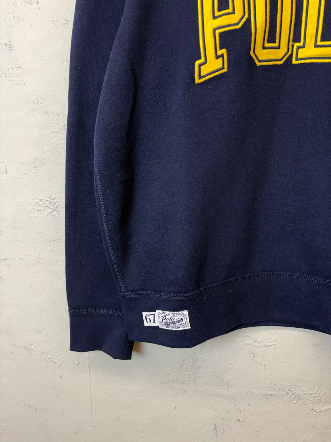 폴로랄프로렌 큐알 인증 빅로고 네이비 자수 맨투맨 상품이미지4