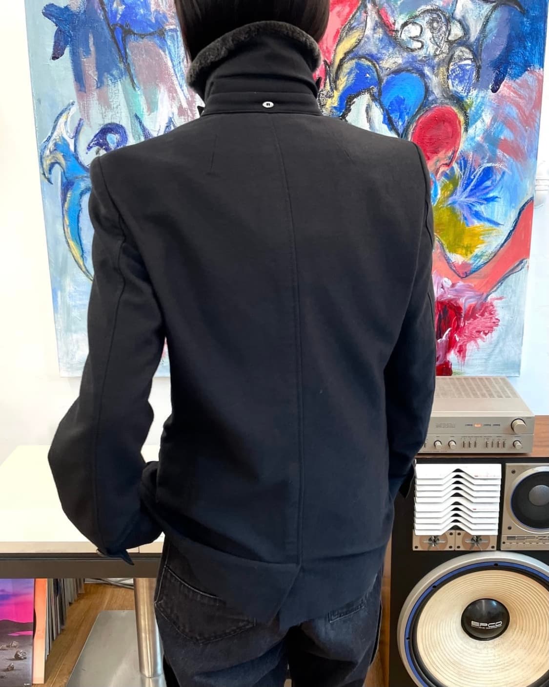 미하라 야스히로 퍼 트리밍 테일러드 자켓 상품이미지2