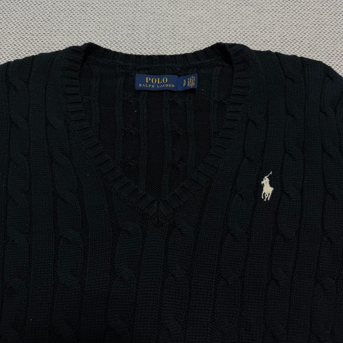 폴로 랄프로렌 브이넥 케이블 니트 상품이미지2