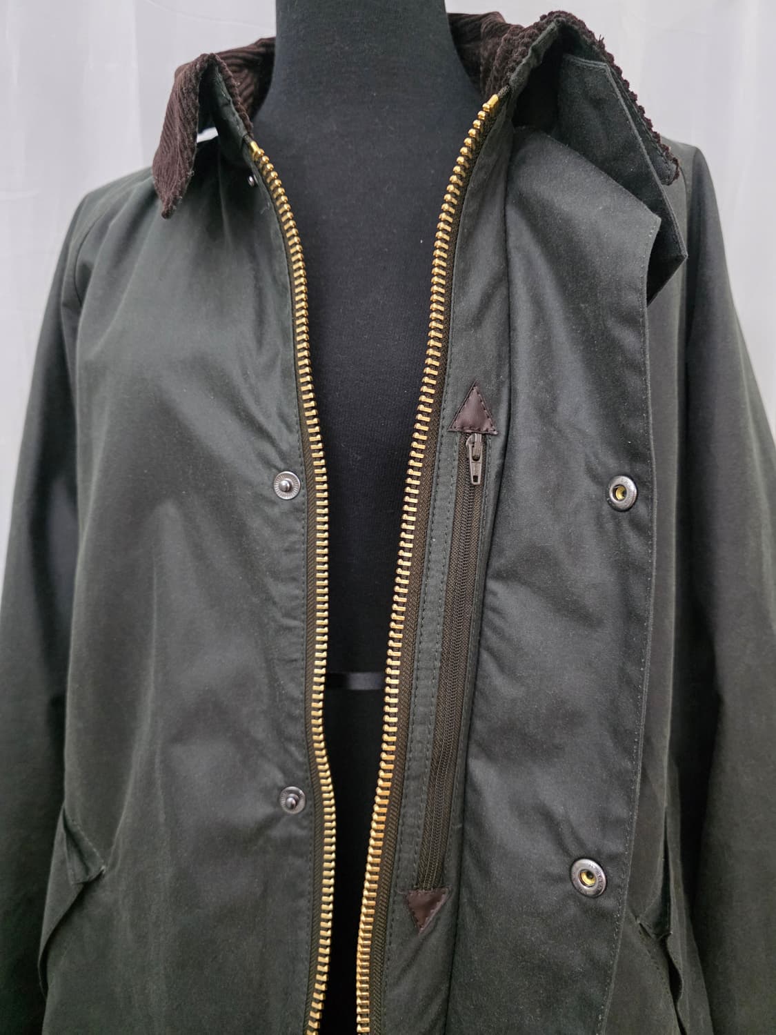 바버 왁스 자켓 다크 그린.42사이즈 상품이미지5