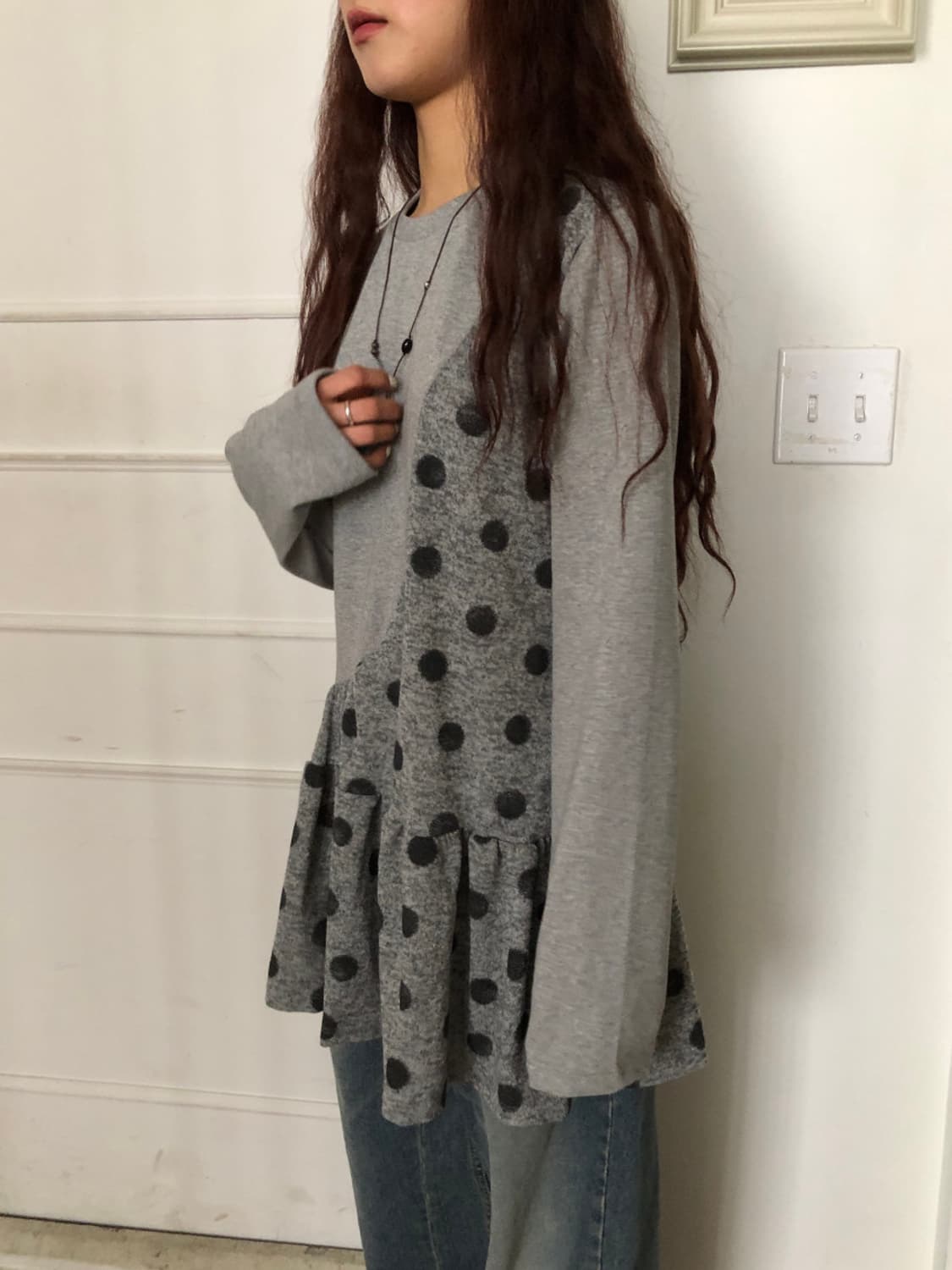 도트 티셔츠 (레이어드원피스) 상품이미지5