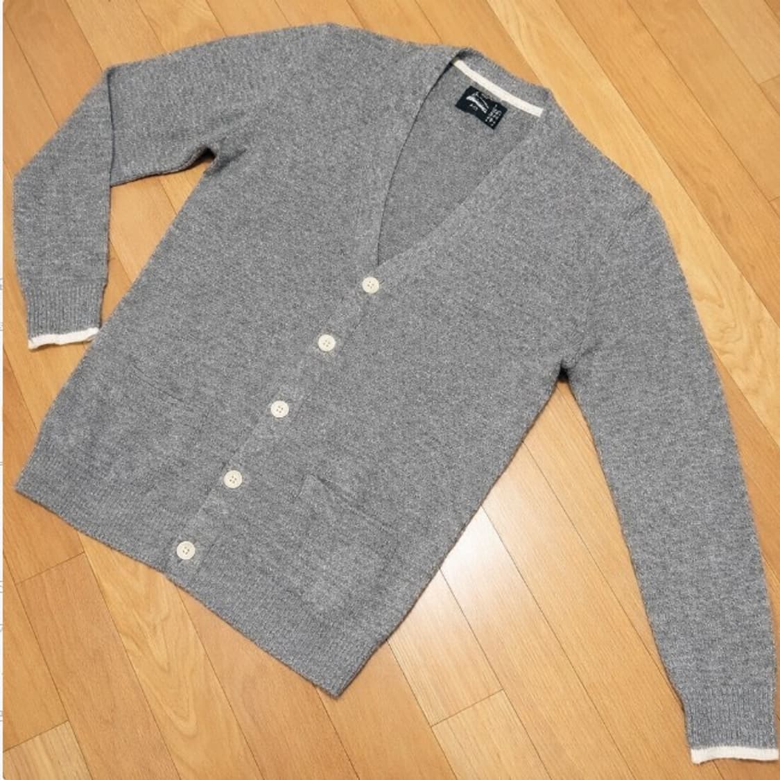 M / 일본 본프리 빈티지린넨가디건/남여/그레이//2도411 상품이미지1