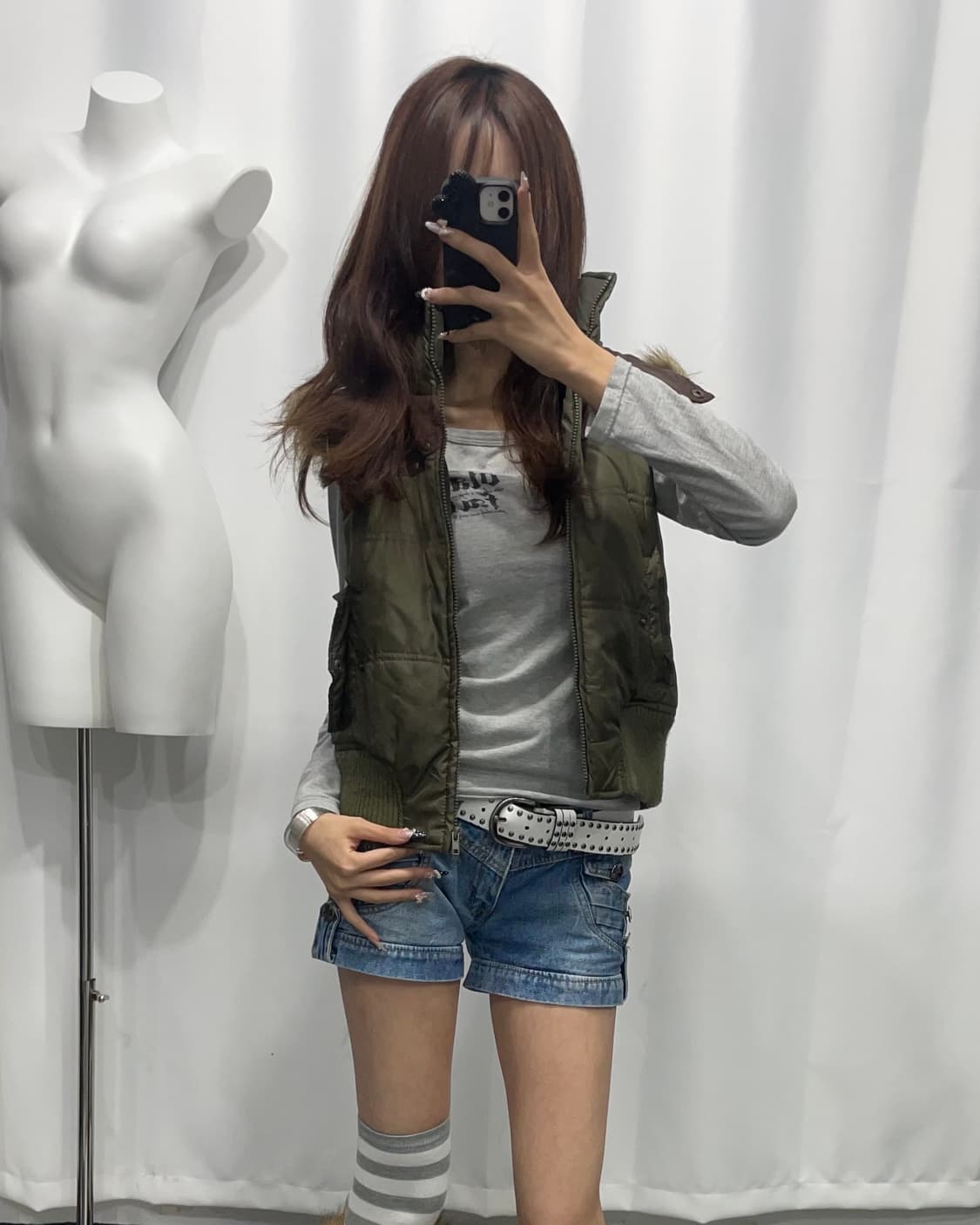 🎸카키 패딩 조끼🎸 상품이미지1