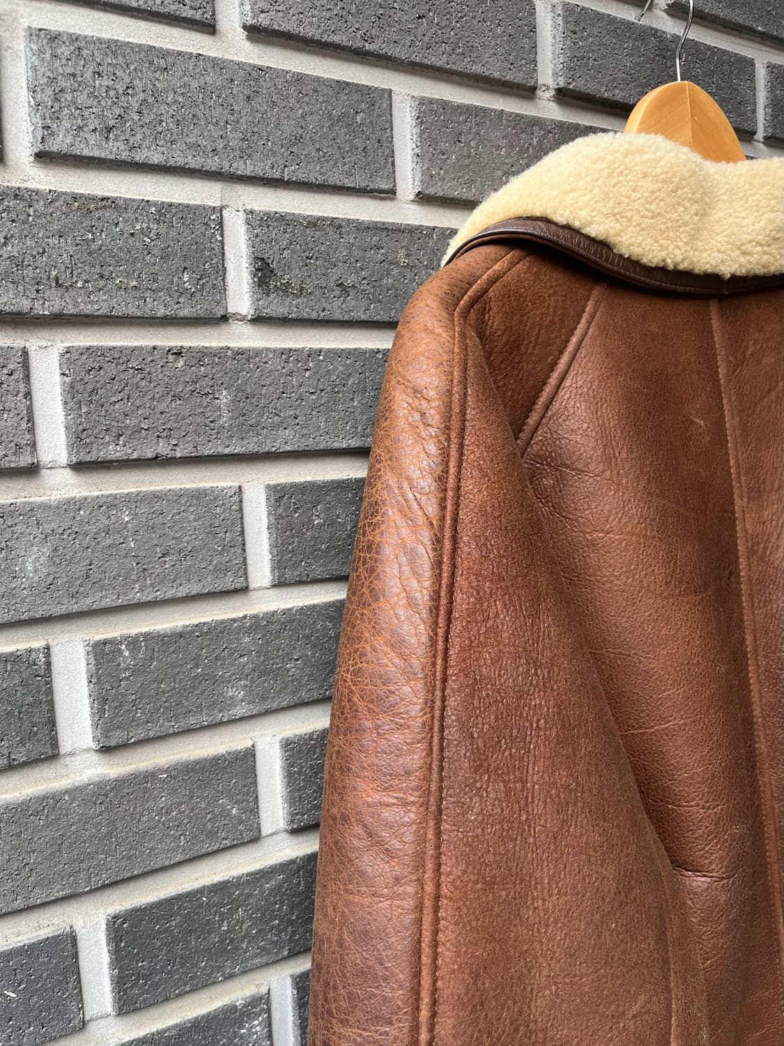 90s cowskin 소가죽 시어링자켓 상품이미지8