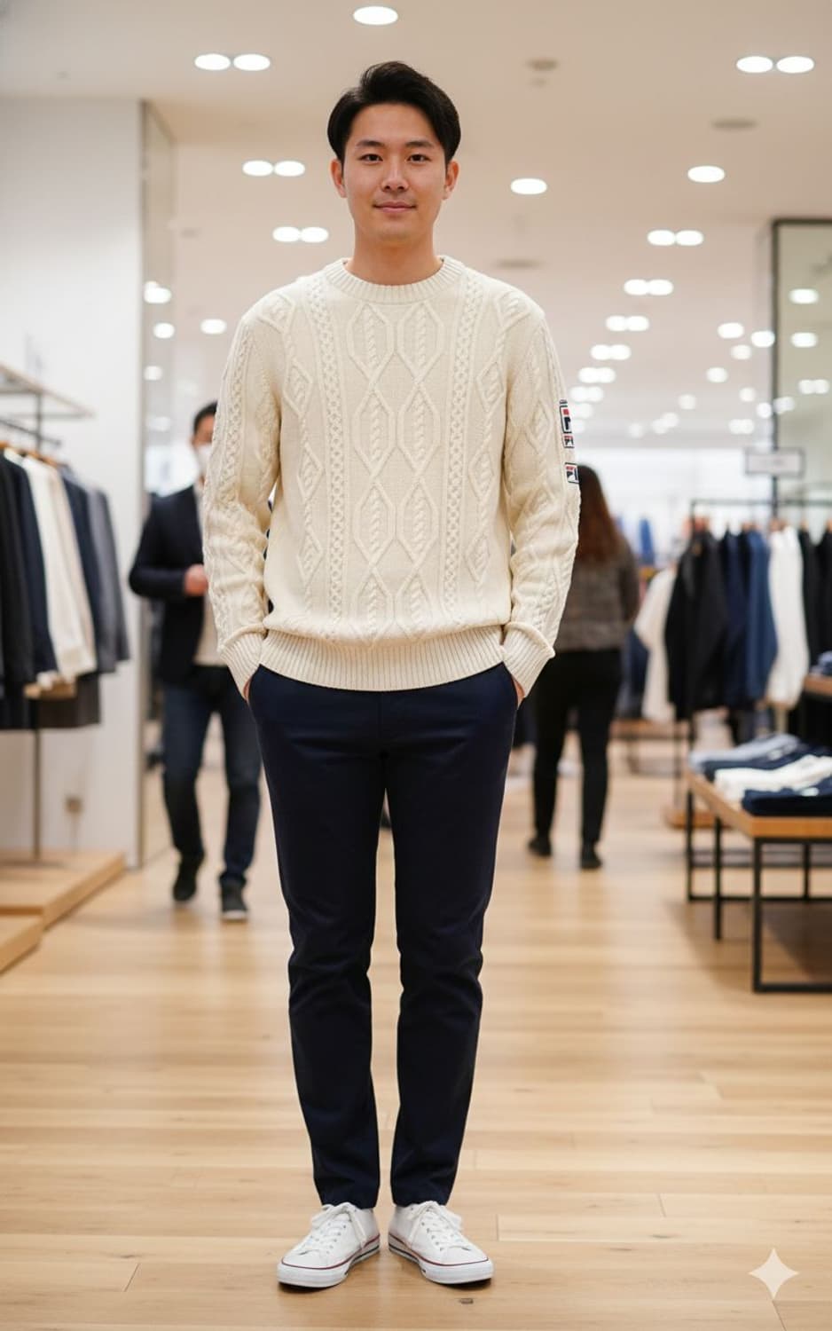 (새상품)100.FILA 꽈배기 니트 상품이미지8