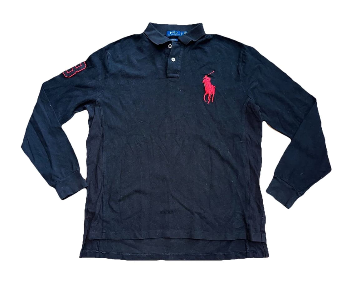 폴로 랄프로렌 빅 포니 롱 슬리브 블랙 레드 상품이미지1