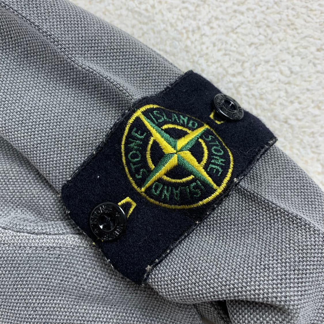 올드 스톤아일랜드 가먼트 다잉 원포켓 롱슬리브 티셔츠 그레이 상품이미지3