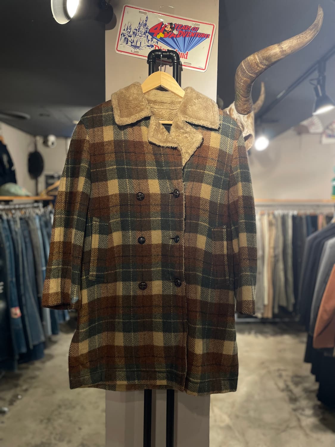 체크 코트 (F581) 상품이미지1