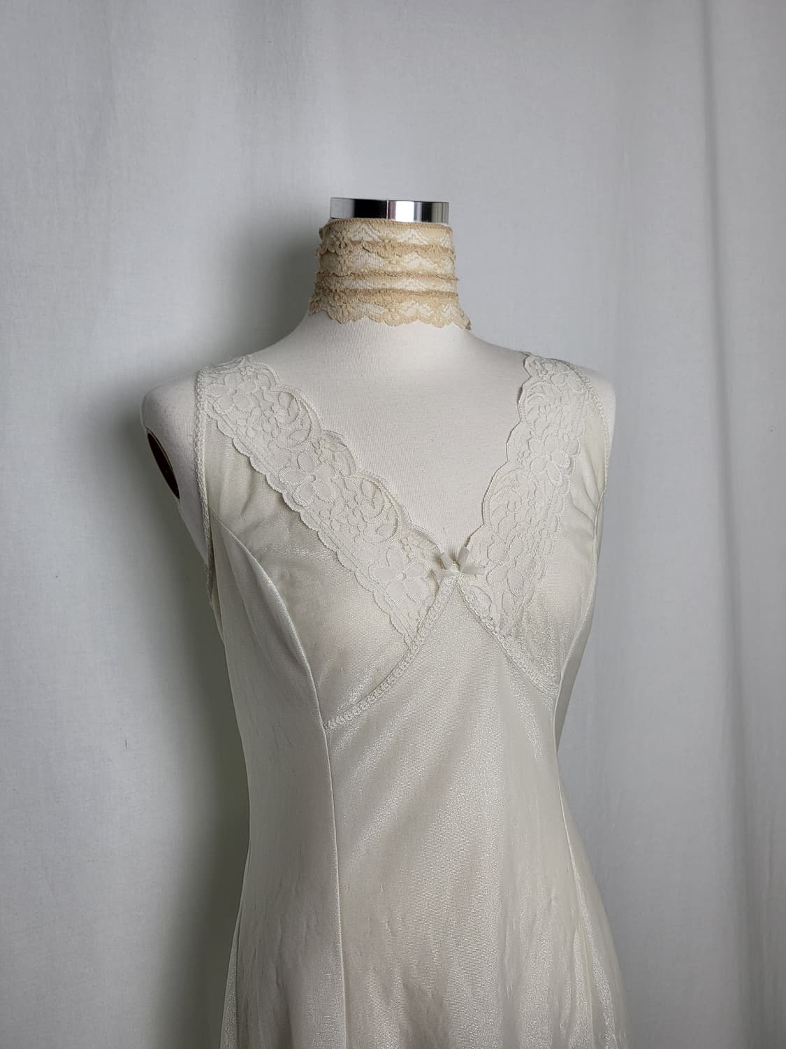 빈티지 소프트 아이보리 슬립 원피스 상품이미지1