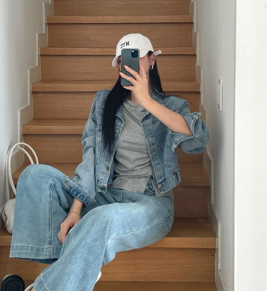 크롭청자켓 상품이미지3