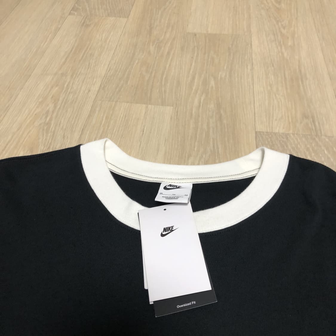 (XL) 새상품 나이키 NIKE 오버 사이즈 풋볼 티셔츠 블랙 상품이미지7