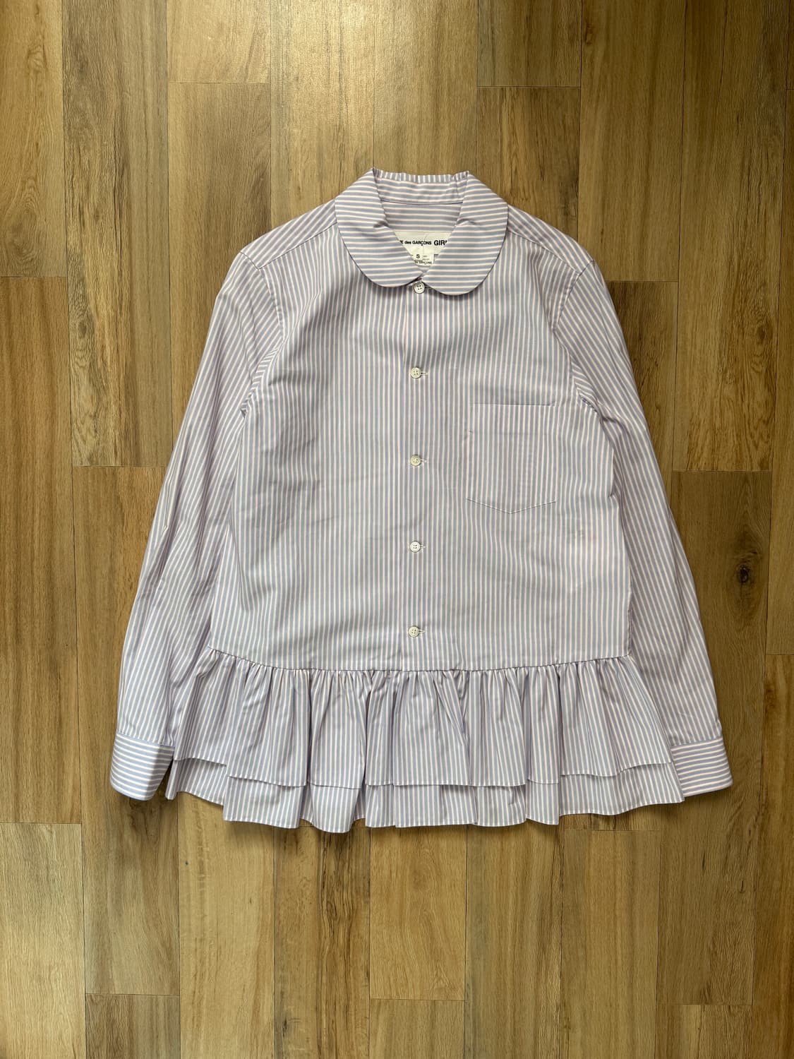 꼼데가르송 프릴 스트라이프 셔츠 상품이미지1