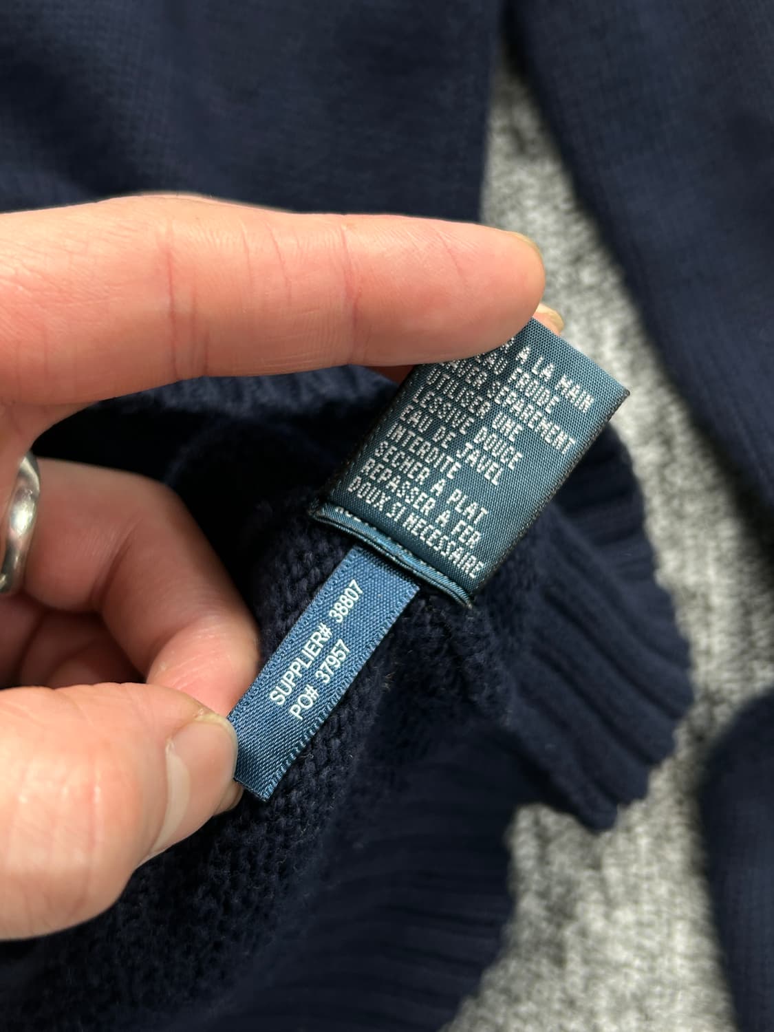 폴로 랄프로렌 네이비 하프집업 니트 S  상품이미지8