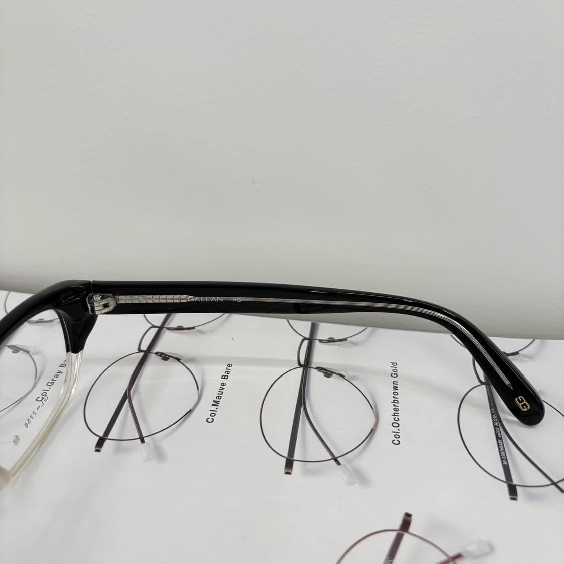 GALLAN 블랙 하프 뿔테 빈티지안경 상품이미지4