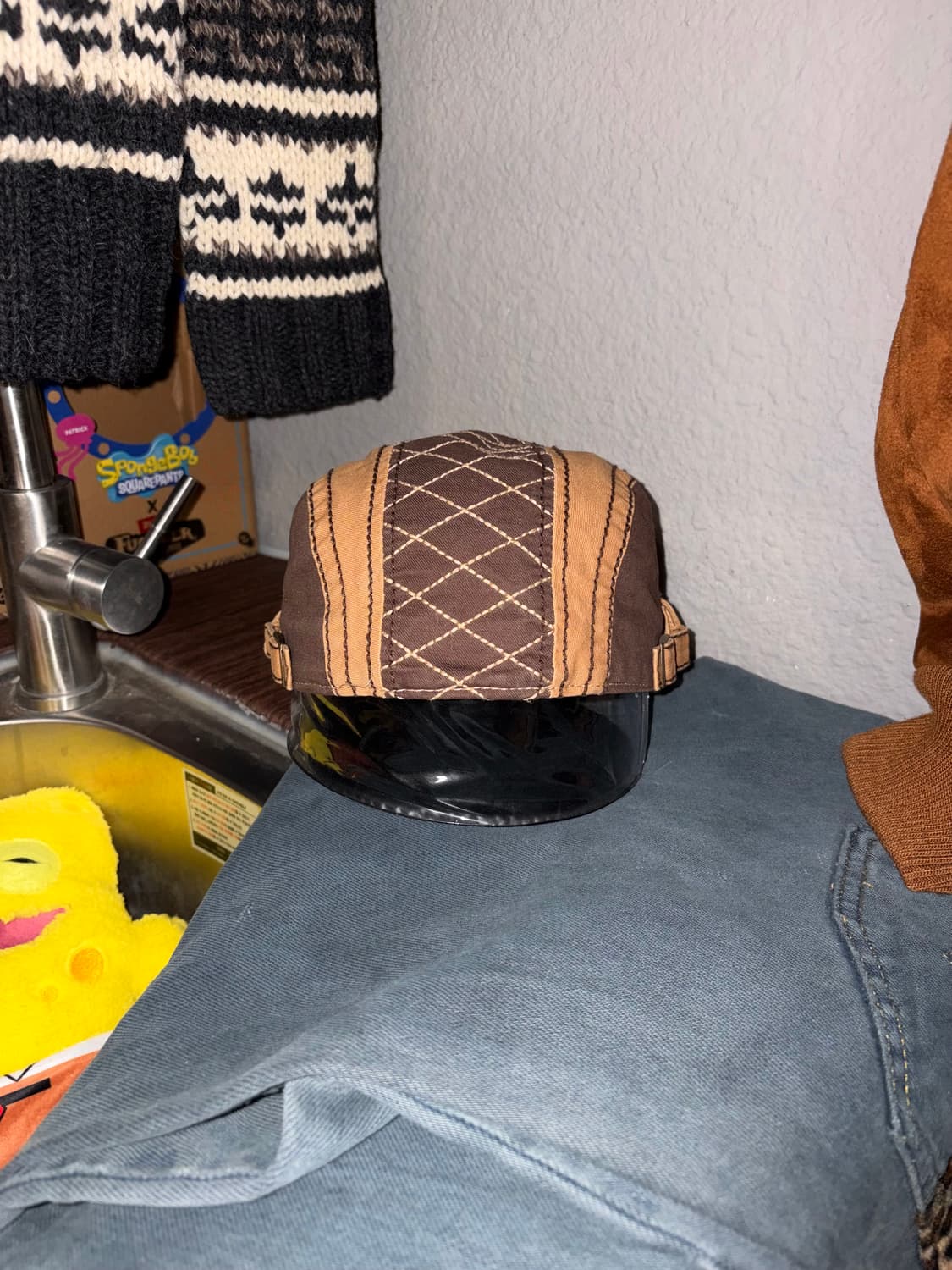 빈티지 퀄팅 헌팅캡 상품이미지4