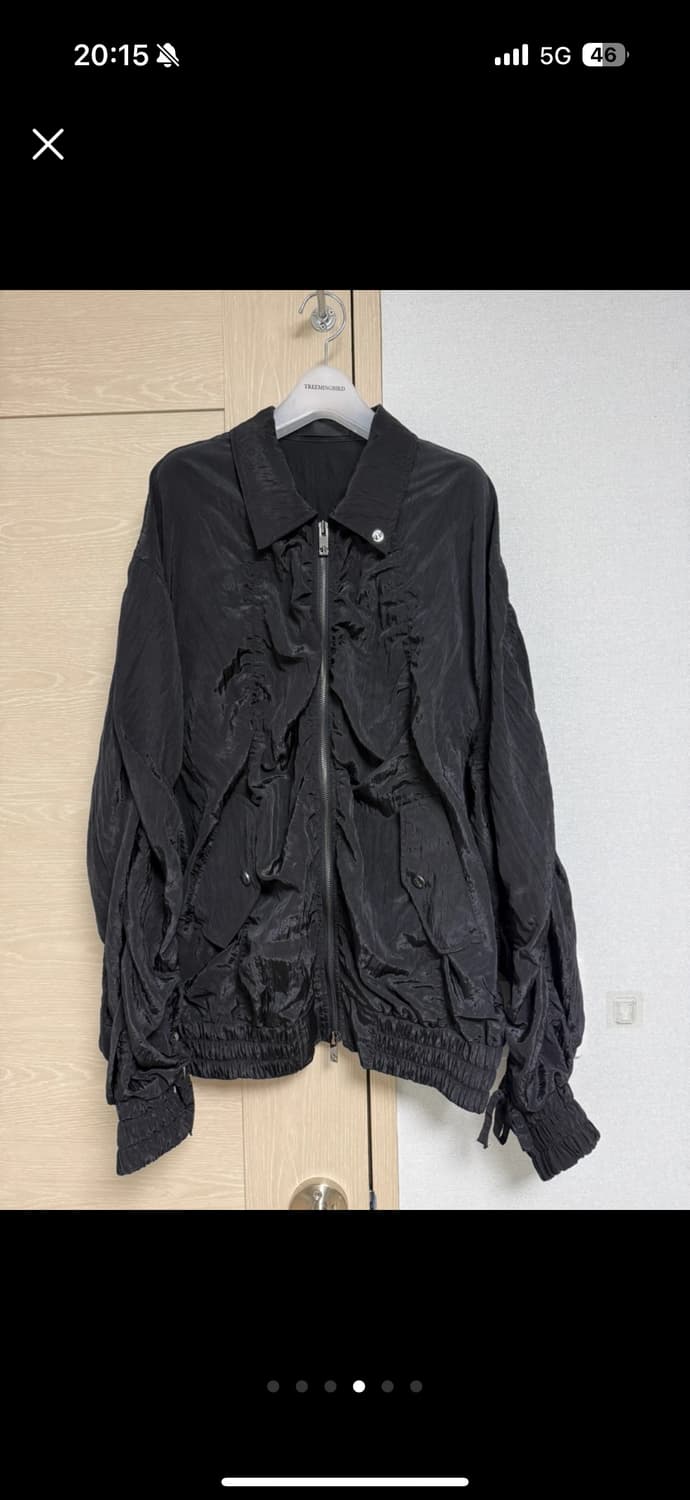 트리밍버드 Airy Sheer Shirring Jumper Black 상품이미지4