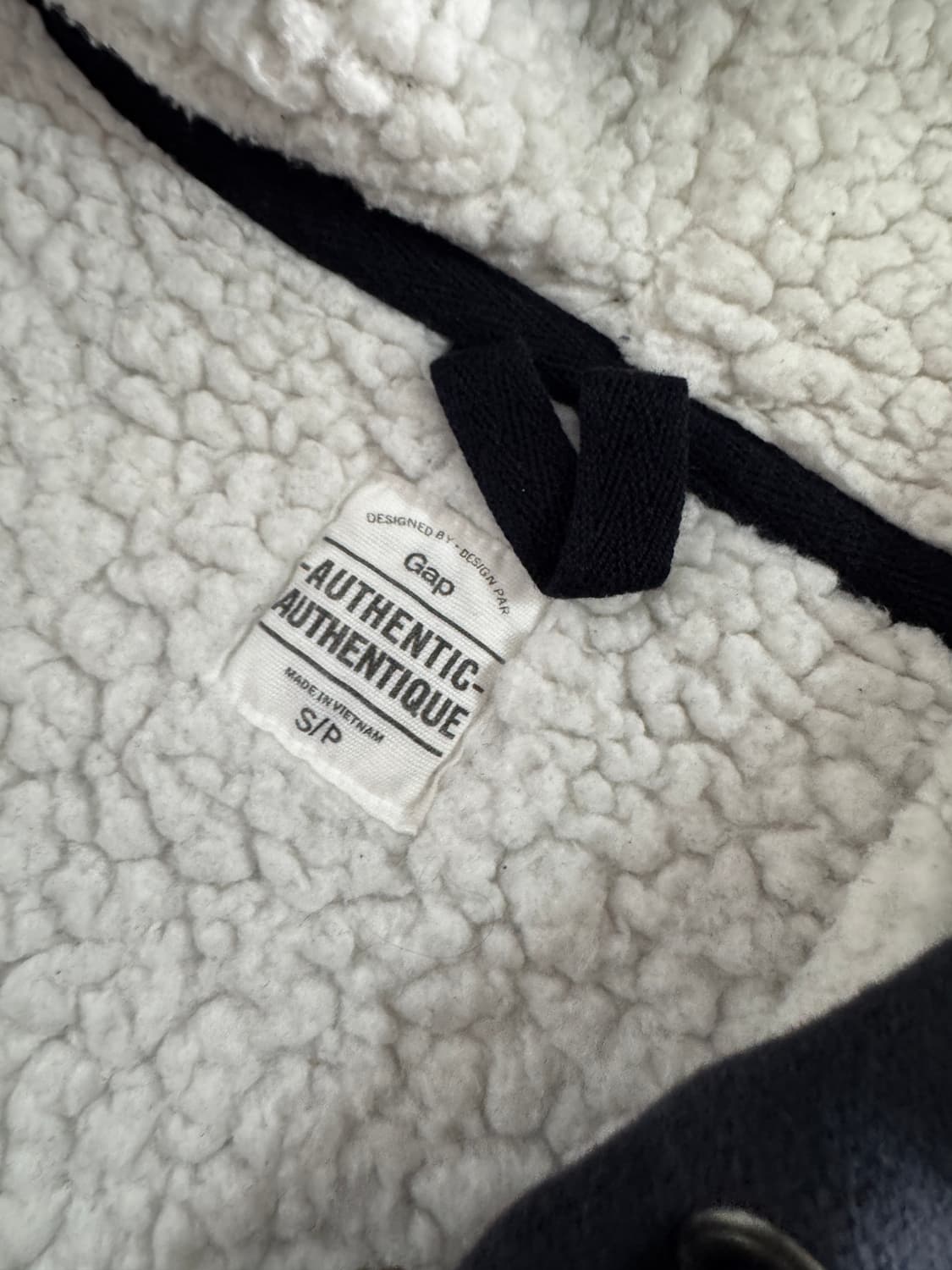 여성 GAP 갭 양털 트레이닝 후드집업 S 네이비 상품이미지3