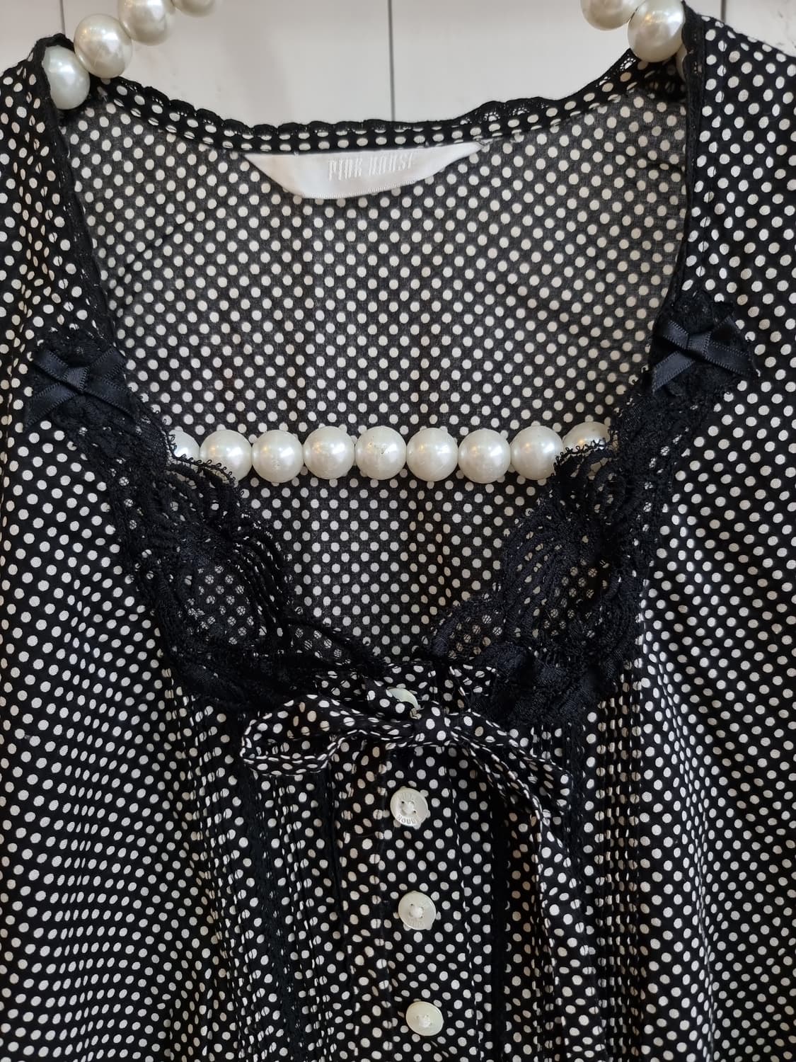 핑크하우스 PINK HOUSE 도트 프릴 블라우스 상품이미지3