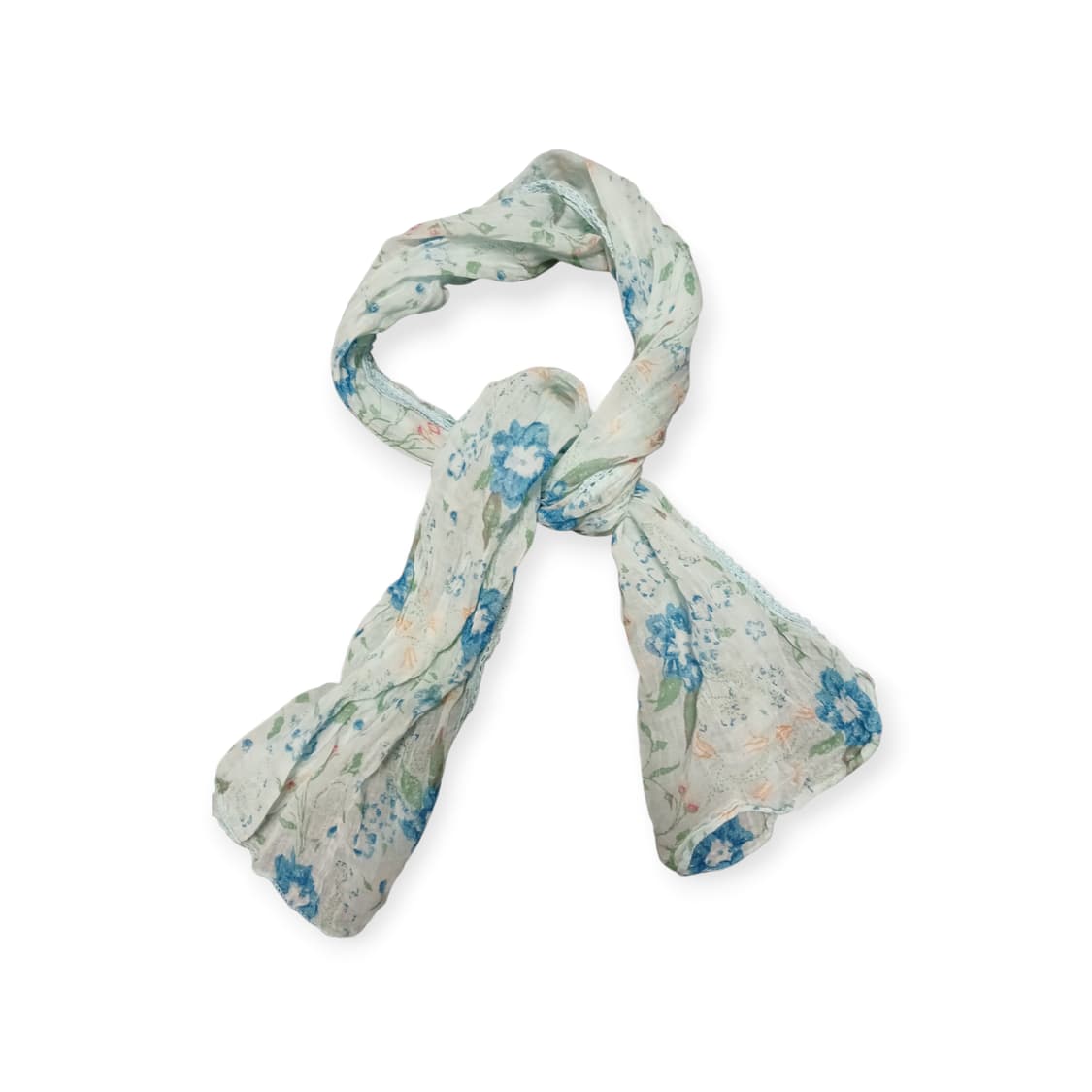모리걸 블루 플라워 스카프  상품이미지1