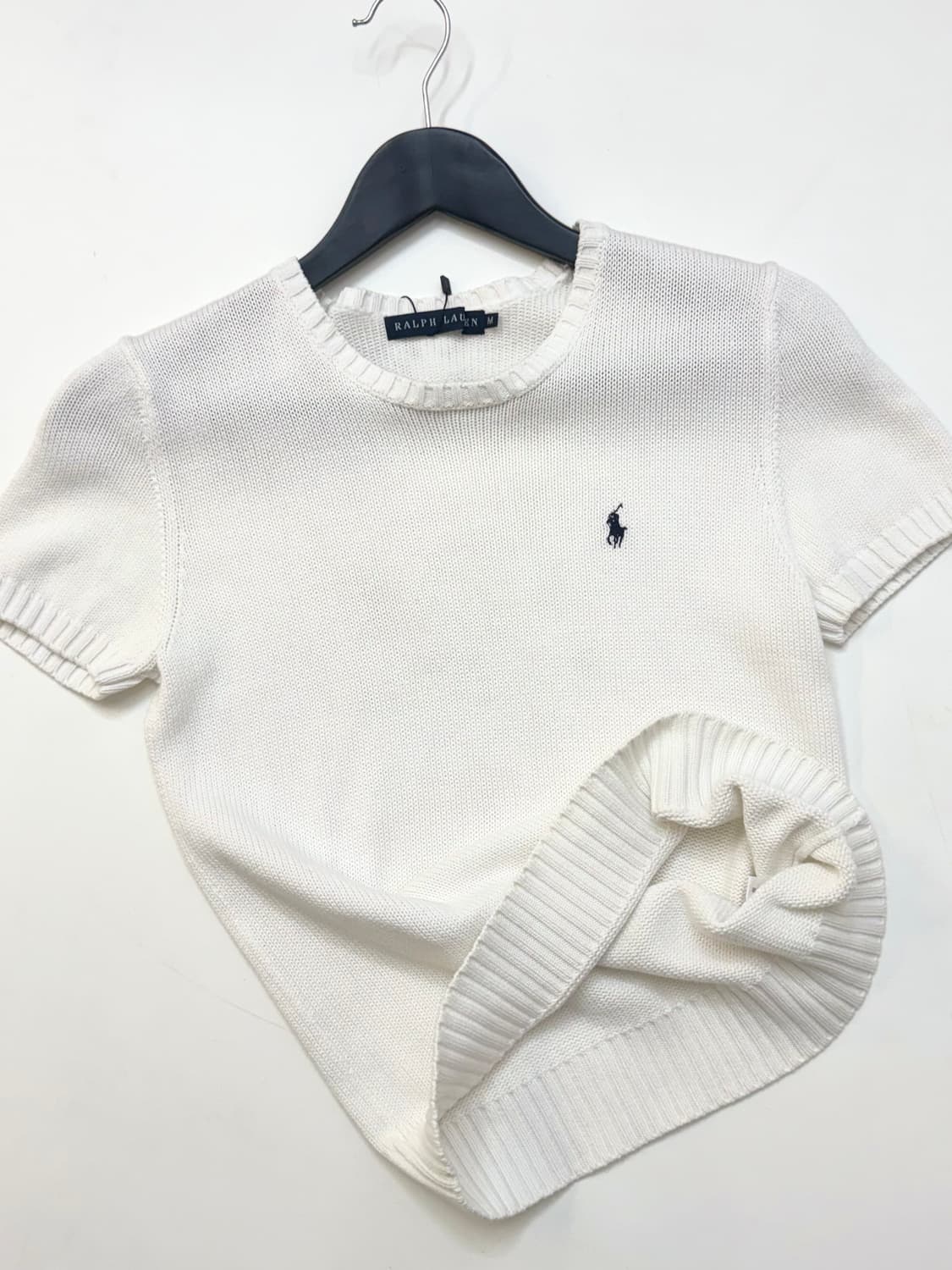 Polo Ralph Lauren 폴로 랄프로렌 화이트색상 반소매 니트 상품이미지5