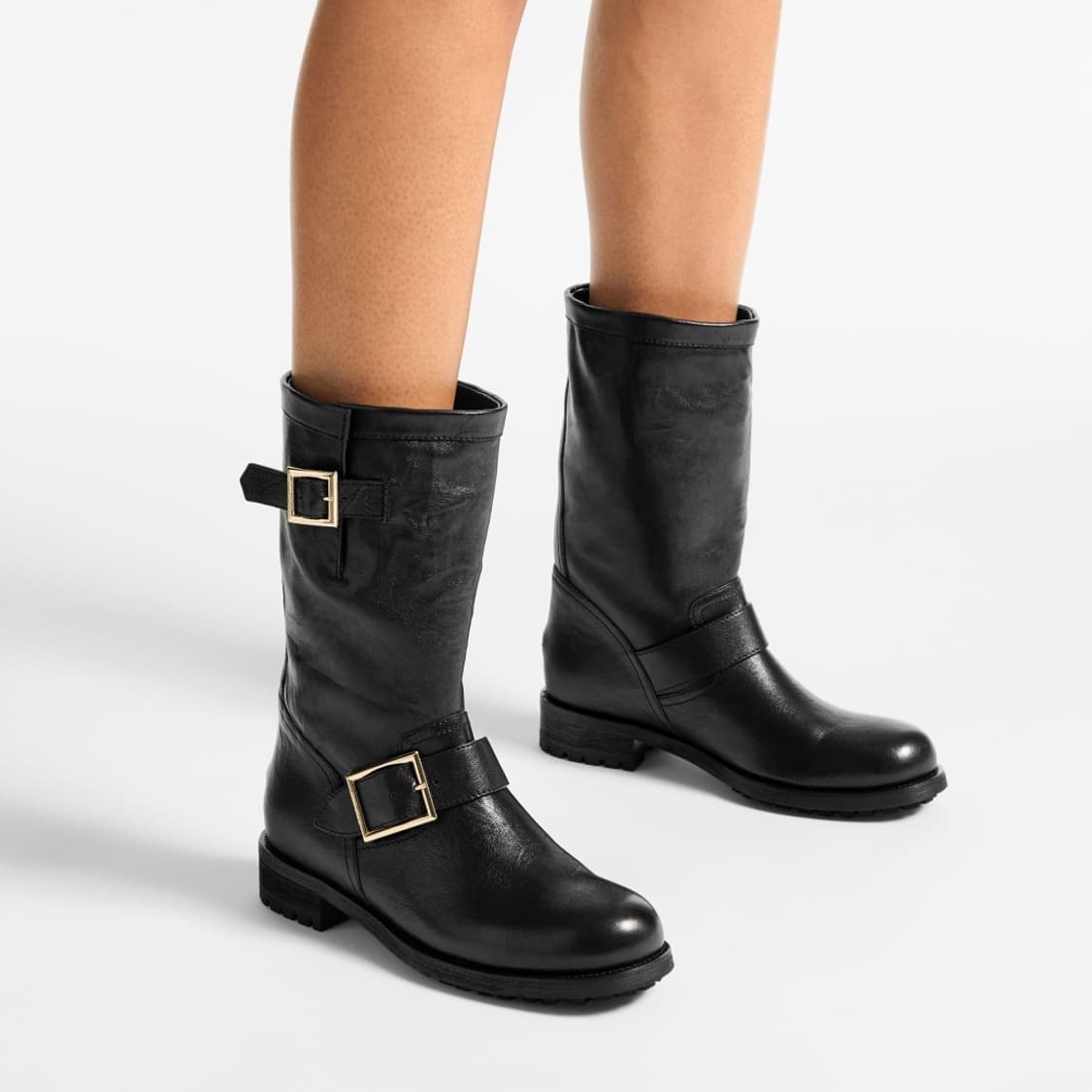 지미추 레더 바이커 앵글 부츠 상품이미지9