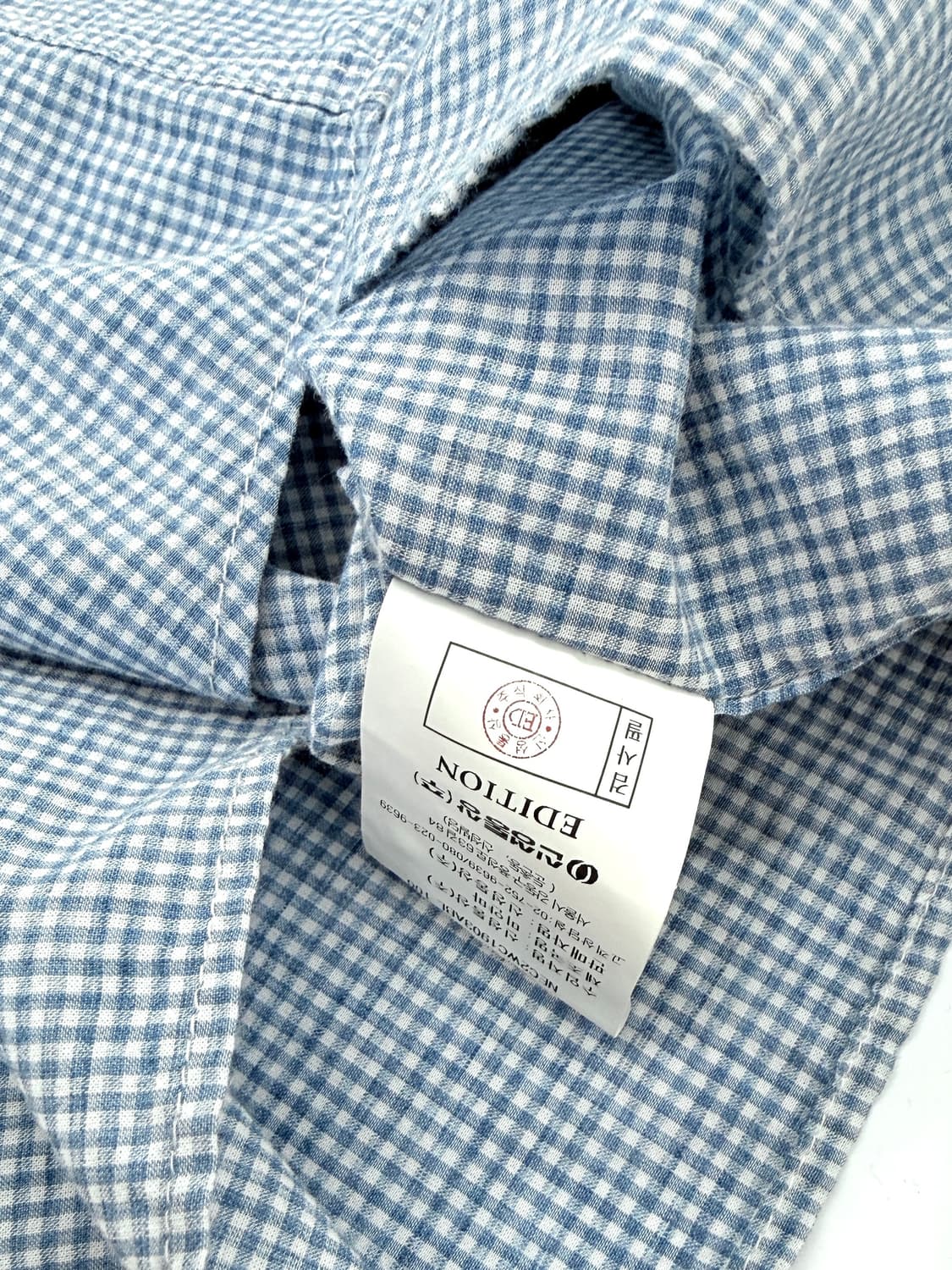 Edition 잔체크 코튼 버튼다운 셔츠 상품이미지5