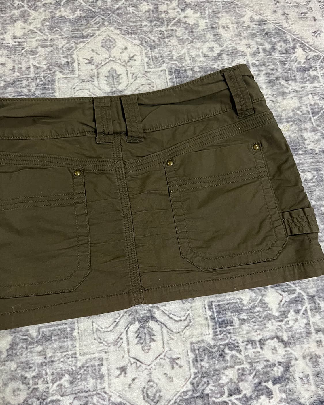 00's Y2K Shirring Utility Mini Skirt 상품이미지5